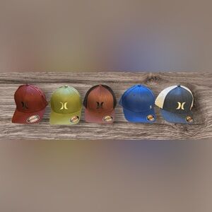 Hurley Men’s L/XL Flex-fit Hats (5 Pack)